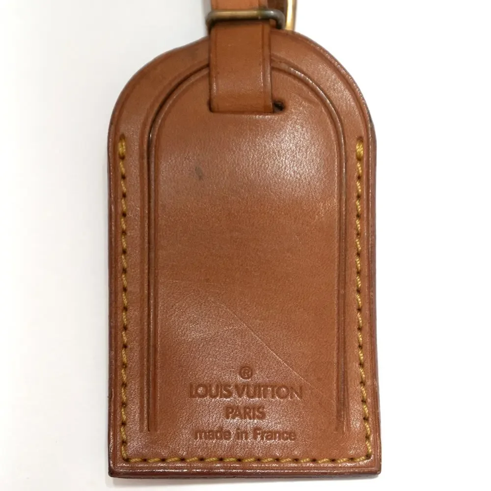 Authentic Louis Vuitton Vachetta Leather Luggage Name Tag UU